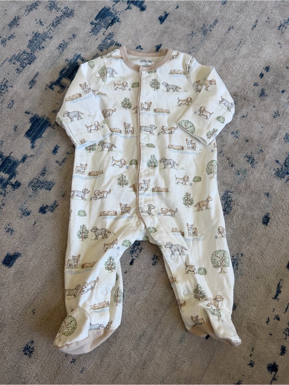 Little Me Puppy Park Footie 3 Months